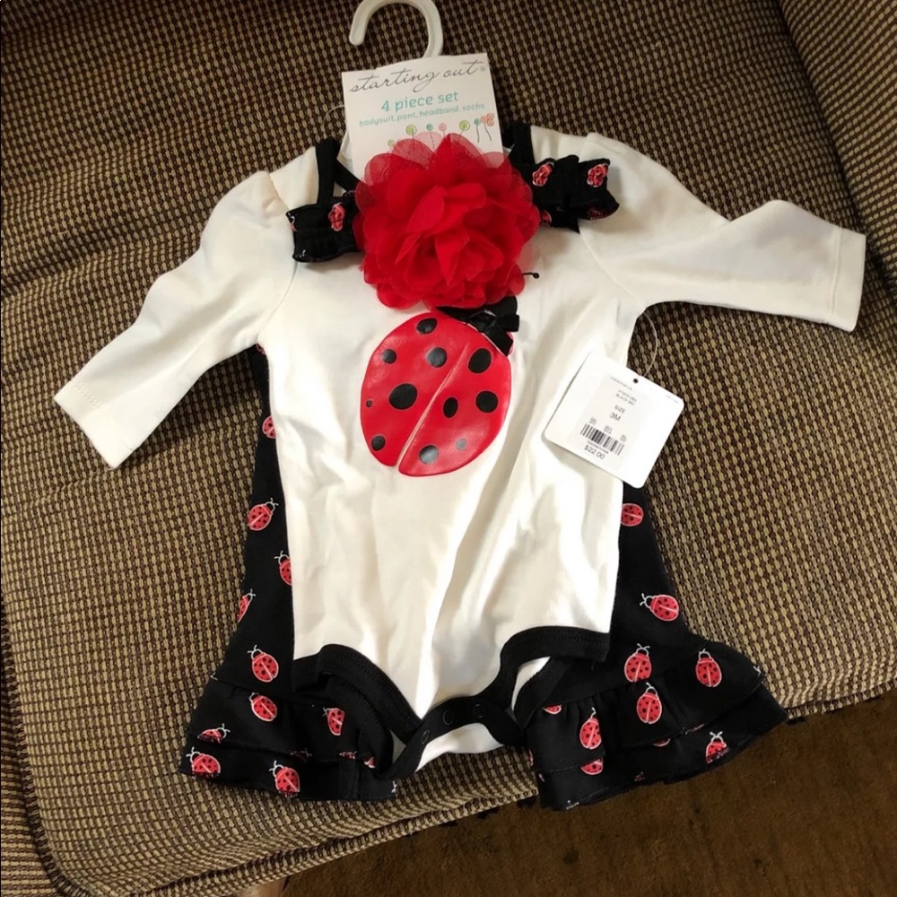 4 piece lady bug outfit
